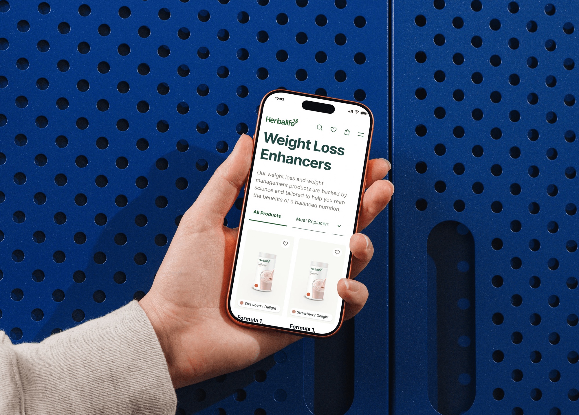 Herbalife app on a phone
